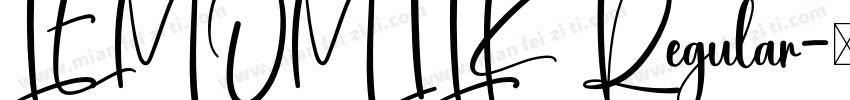 LEMOMILK Regular字体转换